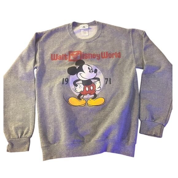 Disney Tops - Mickey Mouse Gray Sweatshirt Walt Disney World-Size Small
